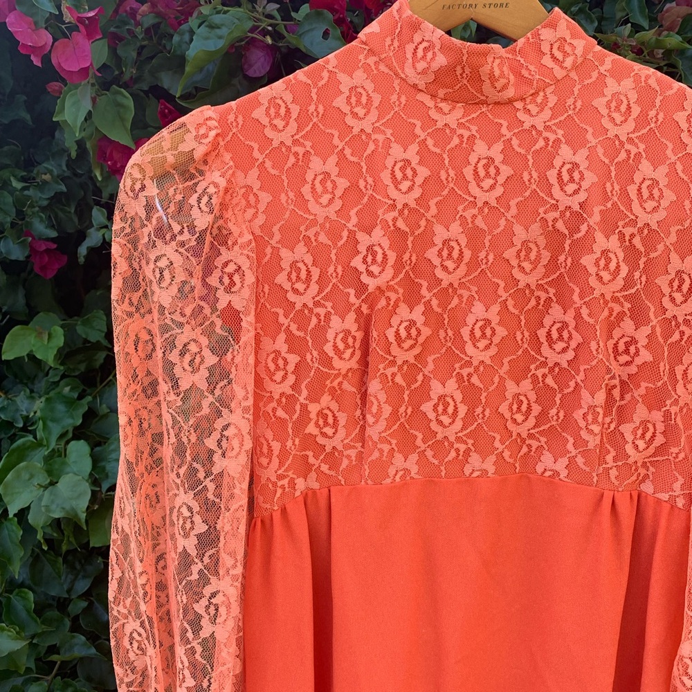 Vintage Orange Maxi Dress